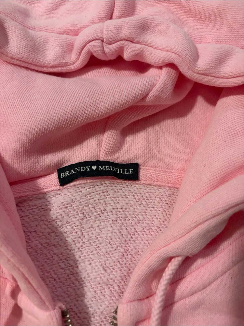 Brandy Melville bubblegum pink cropped zip Hoodie & Rosa sweatpants  Set